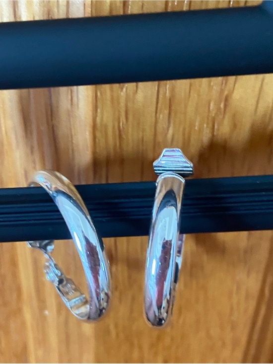 Source Unknown Jewelry - Source Unknown Silver Hoop Earrings